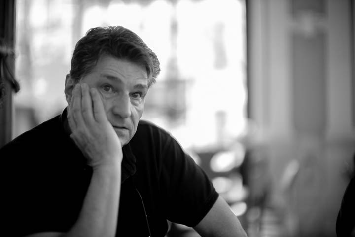 A winding modern staircase